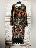 Resale Brands Mixed-Print Tiered Maxi Dress - Black Multi