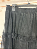 Resale Brands Blu Pepper Black Tiered Maxi Skirt with Ruffle Trim