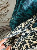 Resale Brands Maxi Shirt Dress with Gold Trim and Dark Teal Belt