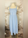 Resale Brands Sleeveless Square-Neck Midi Dress in Light Blue
