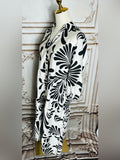 Resale Brands Mlle Gabrielle Black and White Floral Button-Front Dress