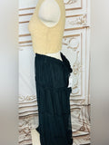 Resale Brands Blu Pepper Black Tiered Maxi Skirt with Ruffle Trim