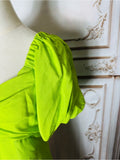 Resale Brands Alex Marie Lime Green Maxi Dress with Pink Straps