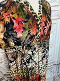 Resale Brands Mixed-Print Tiered Maxi Dress - Black Multi