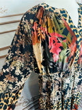 Resale Brands Mixed-Print Tiered Maxi Dress - Black Multi