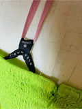 Resale Brands Alex Marie Lime Green Maxi Dress with Pink Straps