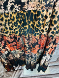 Resale Brands Mixed-Print Tiered Maxi Dress - Black Multi