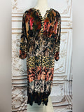 Resale Brands Mixed-Print Tiered Maxi Dress - Black Multi